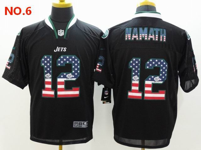 Men's New York Jets #12 Joe Namath Jersey NO.6;